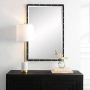 Uttermost Benedo Matte Black Iron Vanity Mirror