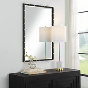 Uttermost Benedo Matte Black Iron Vanity Mirror