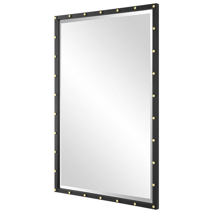 Uttermost Benedo Matte Black Iron Vanity Mirror