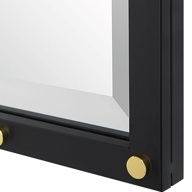Uttermost Benedo Matte Black Iron Vanity Mirror