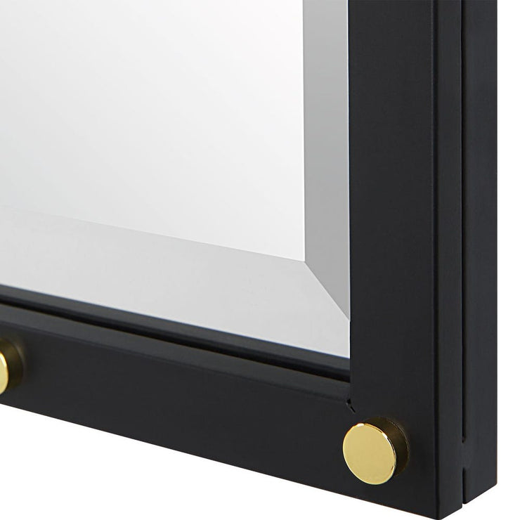 Uttermost Benedo Matte Black Iron Vanity Mirror