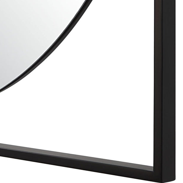 Uttermost Hinson Satin Black Iron Square Mirror