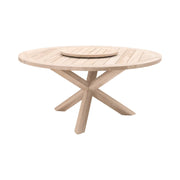 Essentials For Living Boca Outdoor 63” Round Dining Table ~ Gray Teak