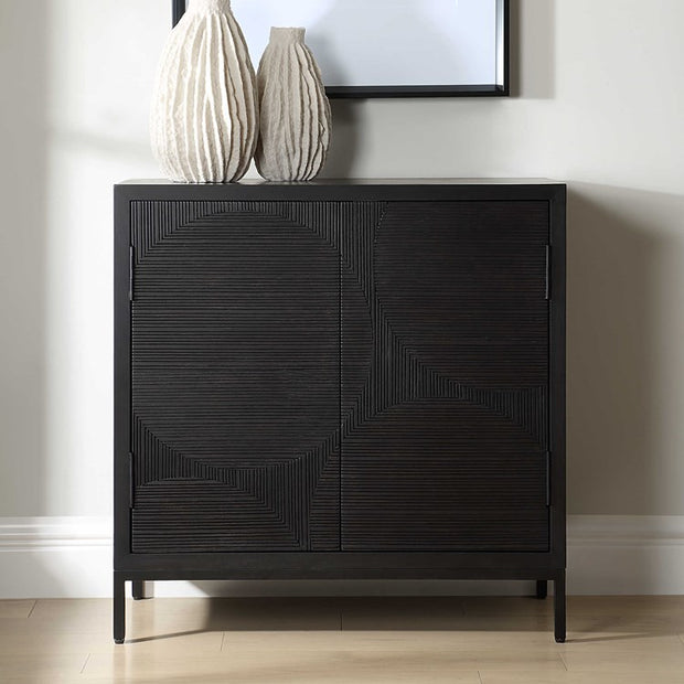 Uttermost Beswick Matte Black Cabinet