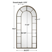 Uttermost Dillingham Light Rust Arch Mirror