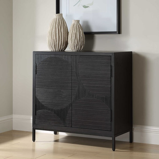 Uttermost Beswick Matte Black Cabinet