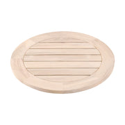 Essentials For Living Boca Outdoor Lazy Susan Dining Table ~ Gray Teak