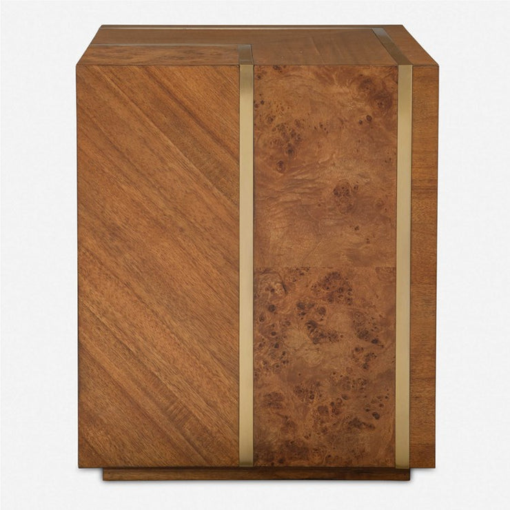 Uttermost Seven Wonders Maple Burl Wood Accent Table