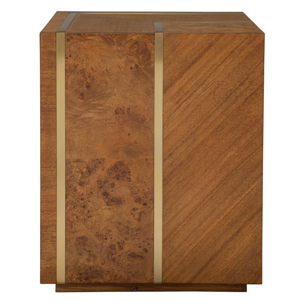 Uttermost Seven Wonders Maple Burl Wood Accent Table