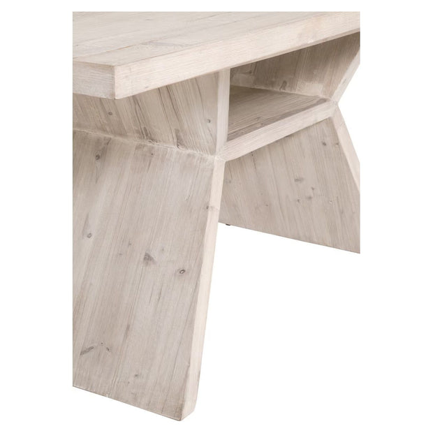 Essentials For Living Bridge Dining Table ~ White Wash Pine