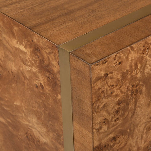 Uttermost Seven Wonders Maple Burl Wood Accent Table