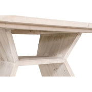 Essentials For Living Bridge Dining Table ~ White Wash Pine