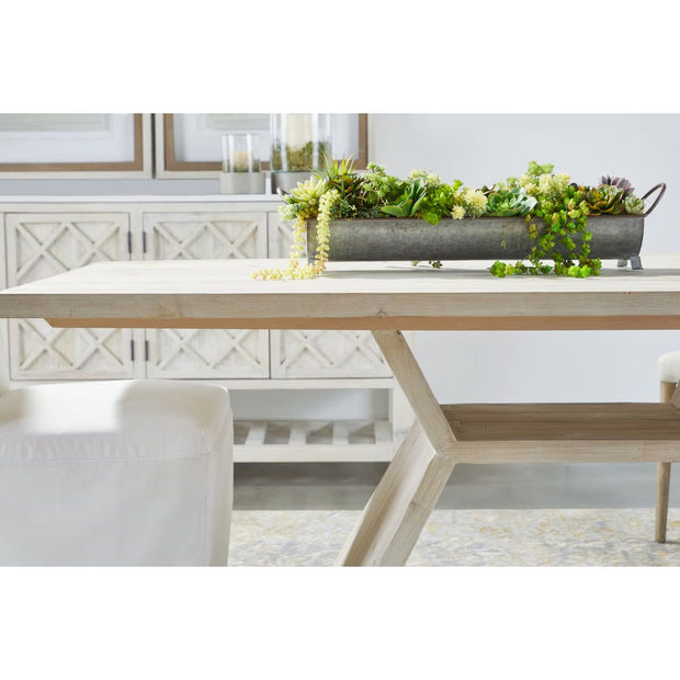Essentials For Living Bridge Dining Table ~ White Wash Pine