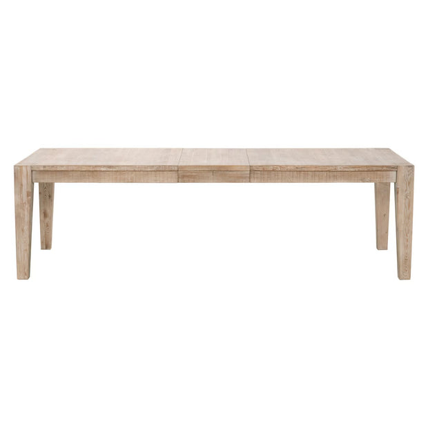 Essentials For Living Canal Extension Dining Table ~ Smoke Gray Pine, Brushed Gold Inlay