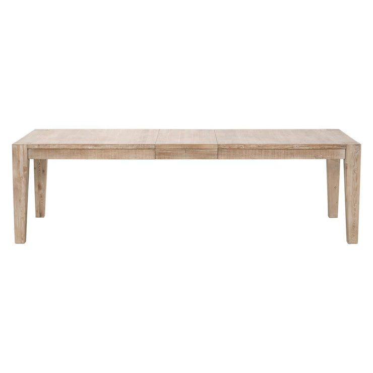 Essentials For Living Canal Extension Dining Table ~ Smoke Gray Pine, Brushed Gold Inlay