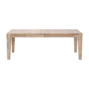 Essentials For Living Canal Extension Dining Table ~ Smoke Gray Pine, Brushed Gold Inlay