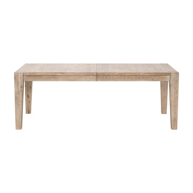 Essentials For Living Canal Extension Dining Table ~ Smoke Gray Pine, Brushed Gold Inlay