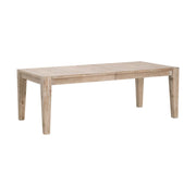 Essentials For Living Canal Extension Dining Table ~ Smoke Gray Pine, Brushed Gold Inlay