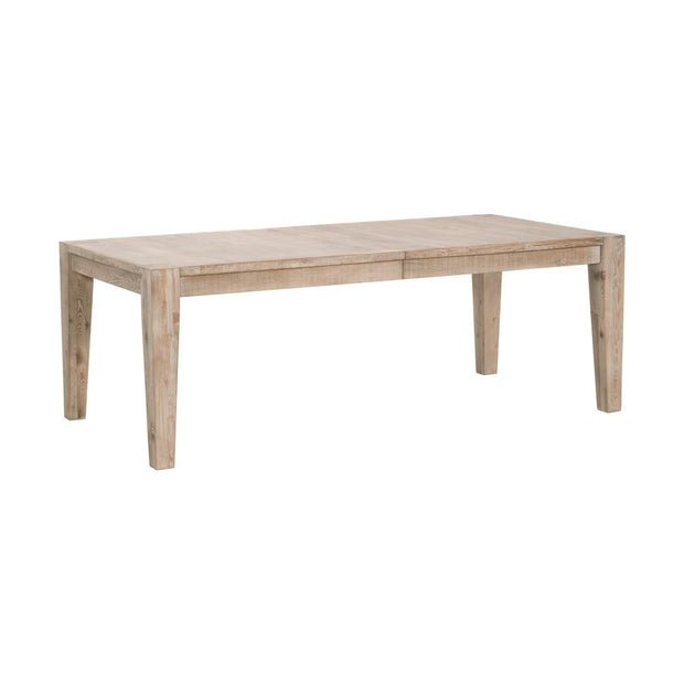 Essentials For Living Canal Extension Dining Table ~ Smoke Gray Pine, Brushed Gold Inlay