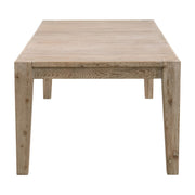 Essentials For Living Canal Extension Dining Table ~ Smoke Gray Pine, Brushed Gold Inlay