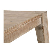Essentials For Living Canal Extension Dining Table ~ Smoke Gray Pine, Brushed Gold Inlay