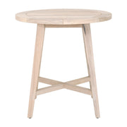 Essentials For Living Carmel Outdoor 36” Round Counter Table ~ Gray Teak