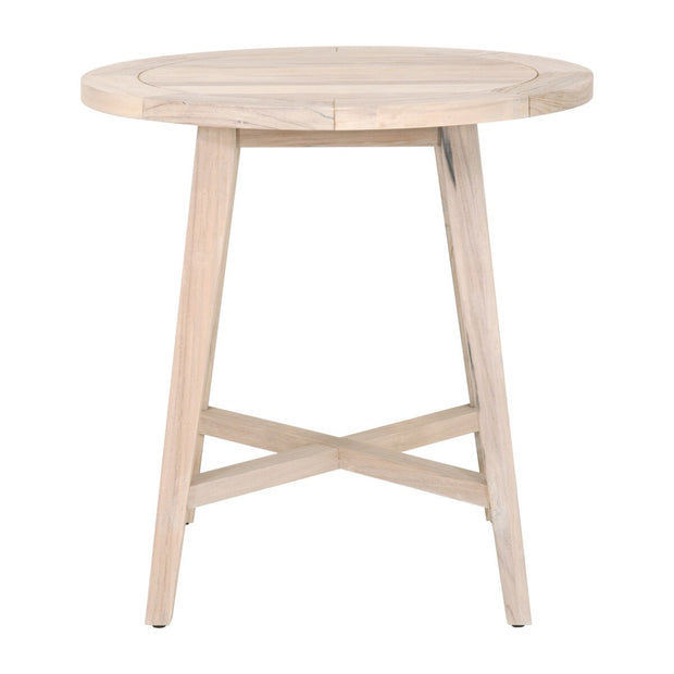 Essentials For Living Carmel Outdoor 36” Round Counter Table ~ Gray Teak