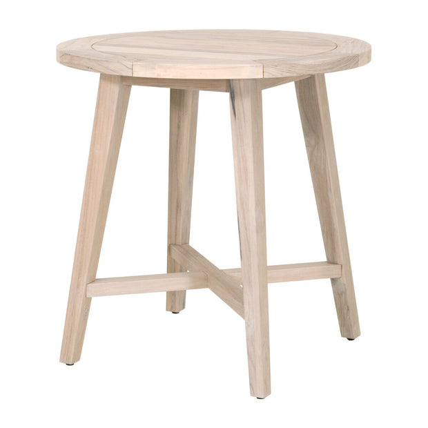 Essentials For Living Carmel Outdoor 36” Round Counter Table ~ Gray Teak
