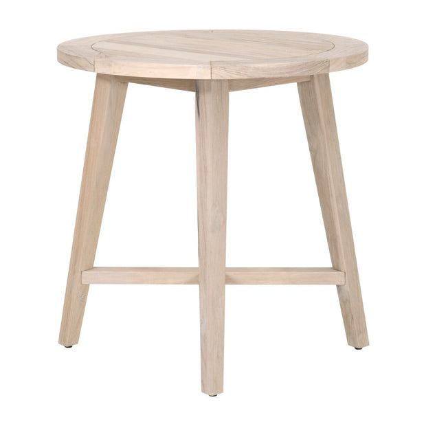 Essentials For Living Carmel Outdoor 36” Round Counter Table ~ Gray Teak