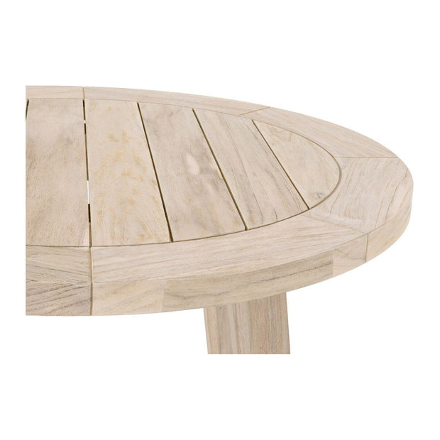 Essentials For Living Carmel Outdoor 36” Round Counter Table ~ Gray Teak