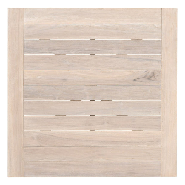 Essentials For Living Carmel Outdoor 42” Square Counter Table ~ Gray Teak