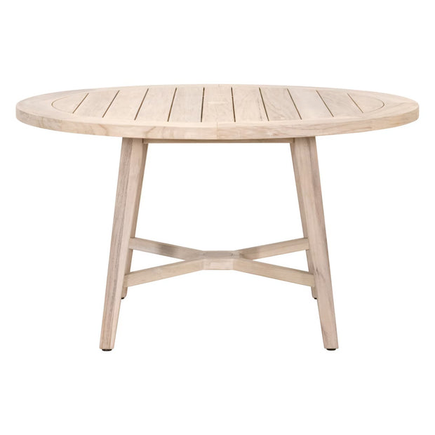 Essentials For Living Carmel Outdoor 54”  Round Dining Table ~ Gray Teak