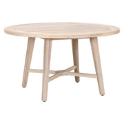 Essentials For Living Carmel Outdoor 54”  Round Dining Table ~ Gray Teak