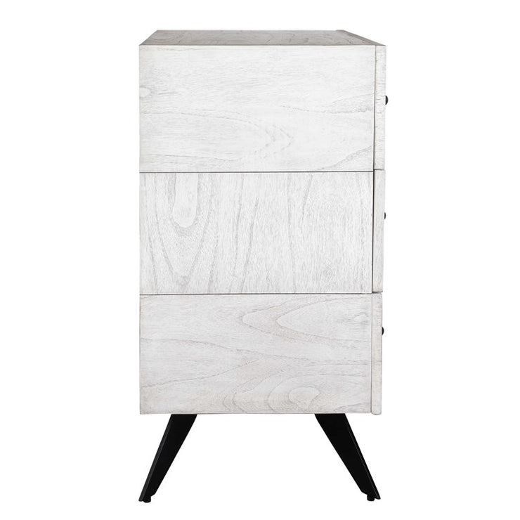 Uttermost Vivi White 3 Drawer Chest