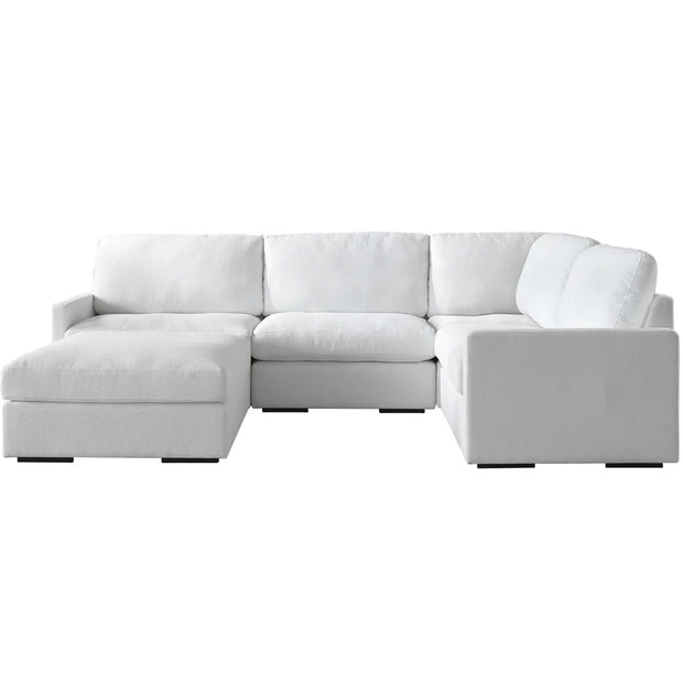 Uttermost Refuge Modular Armless Piece ~ Ultra Plush Artic White Performance Fabric