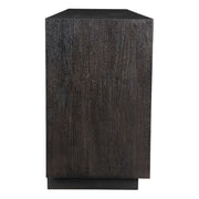 Uttermost Faulkner Chevron Black Oak 4 Door Cabinet