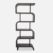 Uttermost Bia Chocolate and Antiqued Brass Modern Etagere