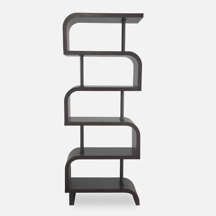 Uttermost Bia Chocolate and Antiqued Brass Modern Etagere