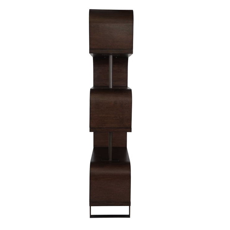 Uttermost Bia Chocolate and Antiqued Brass Modern Etagere