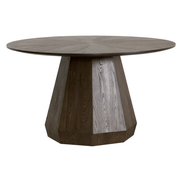 Essentials For Living Coulter 54” Round Dining Table ~ Burnished Brown Ash