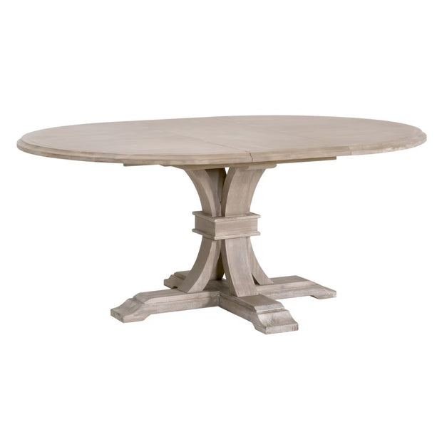 Essentials For Living Devon 54” Round Extension Dining Table ~ Natural Gray Acacia