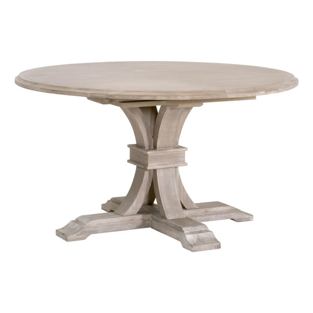 Essentials For Living Devon 54” Round Extension Dining Table ~ Natural Gray Acacia