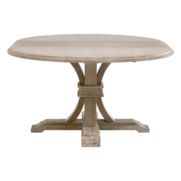 Essentials For Living Devon 54” Round Extension Dining Table ~ Natural Gray Acacia