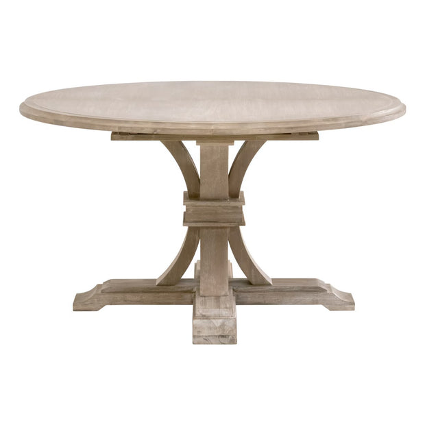 Essentials For Living Devon 54” Round Extension Dining Table ~ Natural Gray Acacia