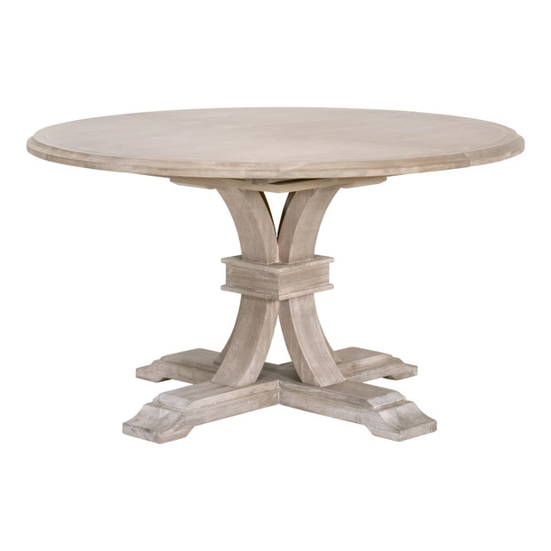 Essentials For Living Devon 54” Round Extension Dining Table ~ Natural Gray Acacia