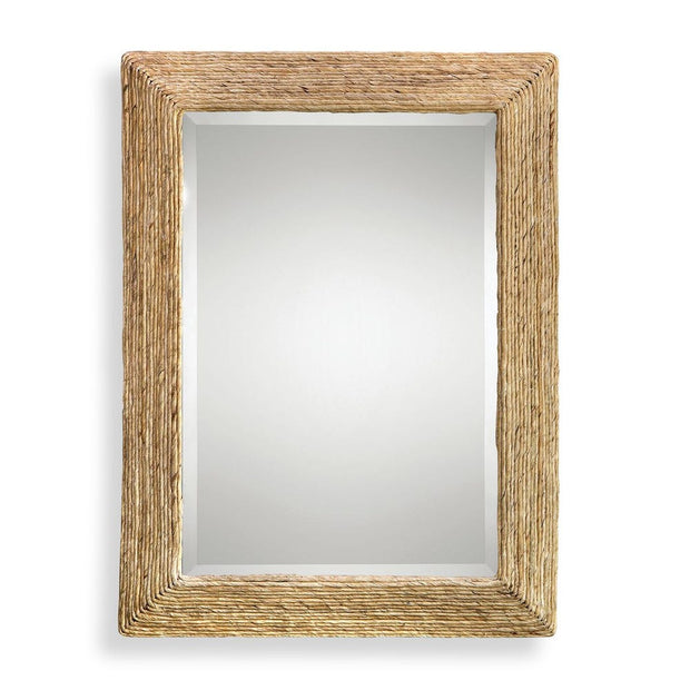 Uttermost Rora Natural Woven Banana Wrapped Coastal Style Mirror