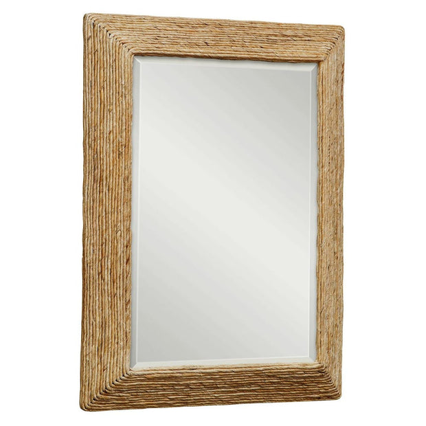 Uttermost Rora Natural Woven Banana Wrapped Coastal Style Mirror