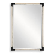 Uttermost Marina White Cotton Rope With Matte Black Iron Mirror