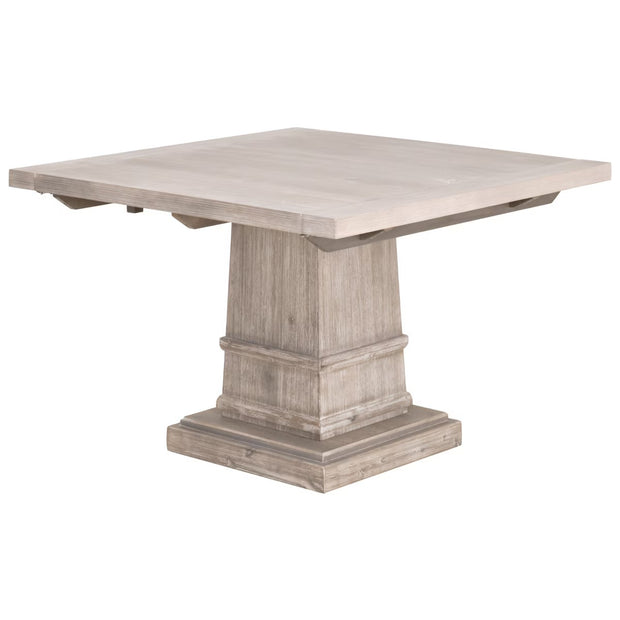 Essentials For Living Hudson 44” Square Extension Dining Table ~ Natural Gray Acacia