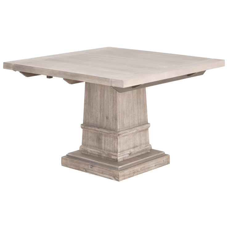 Essentials For Living Hudson 44” Square Extension Dining Table ~ Natural Gray Acacia